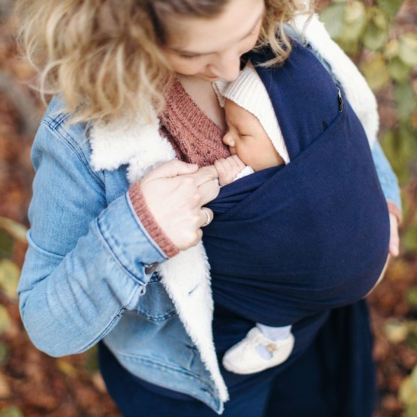 boba wrap navy fular elastico kangura portabebes 1 - Fular elástico portabebés Boba Wrap Serenity