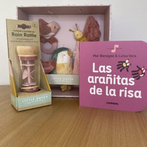 Crianzactiva-pack-regalo-little-ducth-palo-lluvia-libro-arañitas