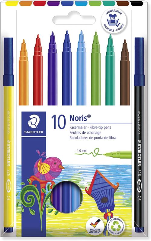 crianzactiva Estuche 10 Rotuladores de Colores Noris - Estuche 10 Rotuladores de Colores Noris