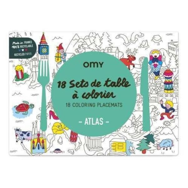 crianzactiva Manteles Atlas Para Colorear 18 Unid OMY - Manteles Atlas Para Colorear 18 Unid OMY
