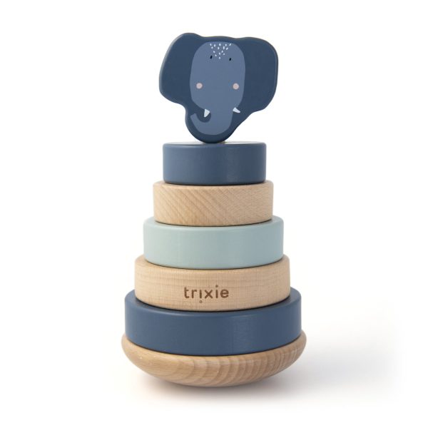 - Torre Apilable Montessori de madera Elefante Trixie