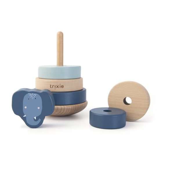 - Torre Apilable Montessori de madera Elefante Trixie