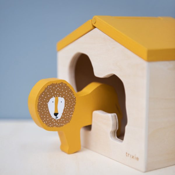 - Pack león juguetes de madera Montessori 12-18 meses Trixie