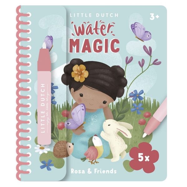 libro colorear con agua little dutch 10 - Libro mágico de colorear con agua Rosa & Friend Little Dutch