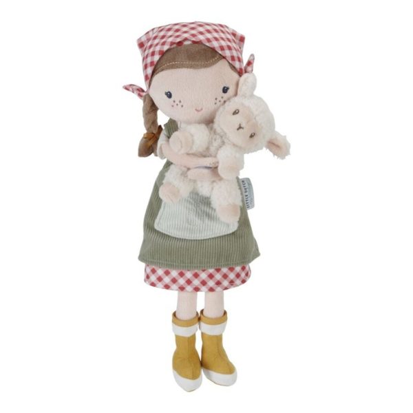 rosa granjera oveja litlle dutch 2 - Rosa muñeca granjera con oveja Little Dutch