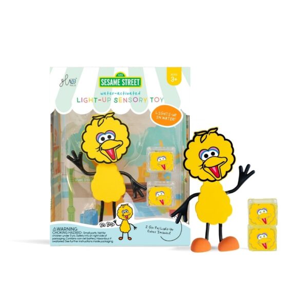 Set personaje Sensorial Big Bird + cubos de colores Glopals