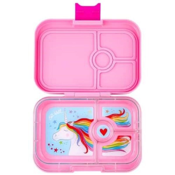 Fiambrera Yumbox Tapas 4C Power Pink + Unicornio