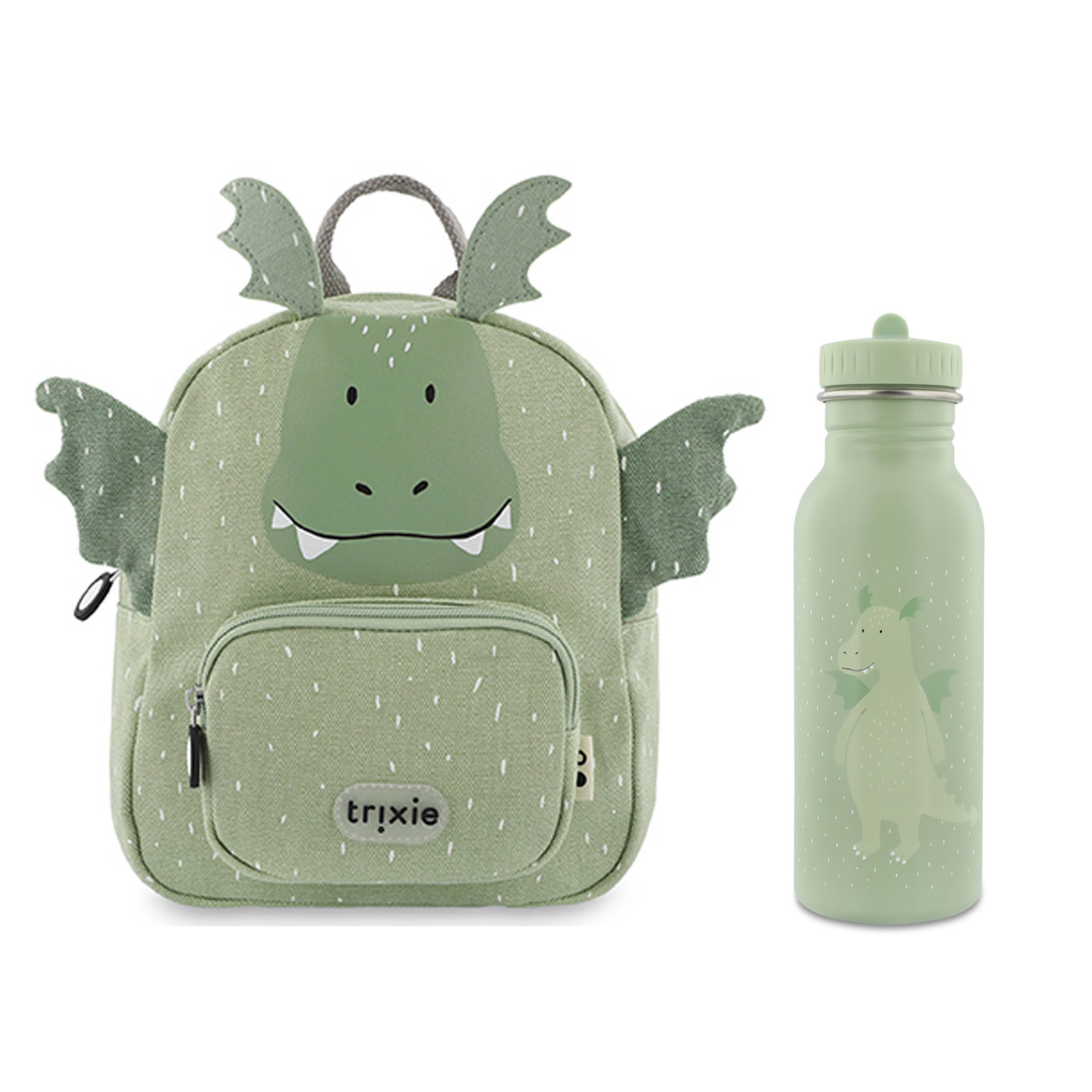 mochila animales dragon crianzactiva - Pack Mochila grande y Botella Dragon Trixie